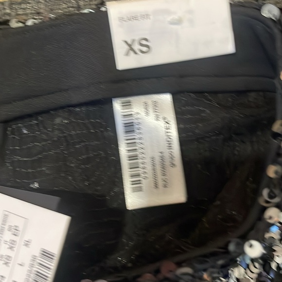 Zara pewter sequin high rise flares- party pants - Picture 6 of 11